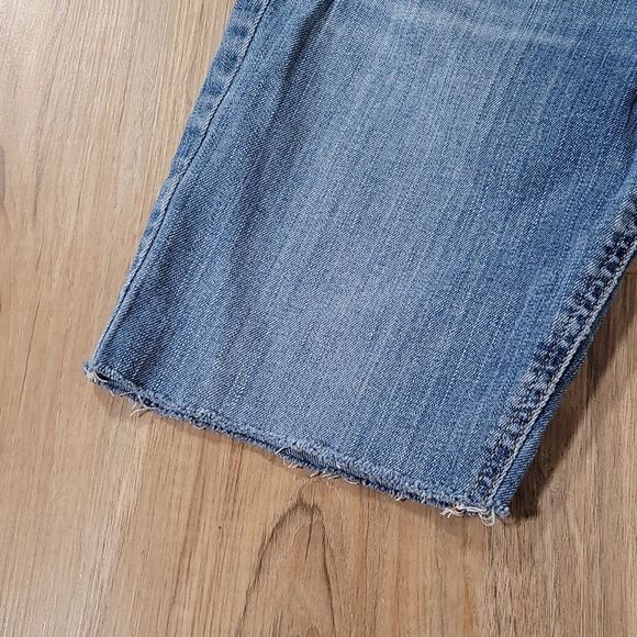 💜Hollister Blue So Cal Stretch Raw Hem Denim Shorts Size 7/28 - Picture 4 of 8